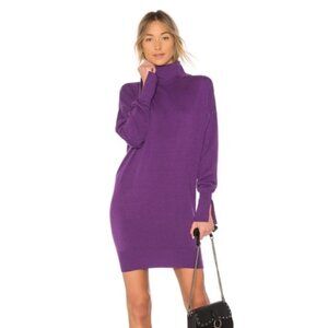 Majorelle Revolve Brody Purple Turtleneck Long Sleeve Knit Sweater Mini Dress XS